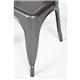 Bolero Bistro Steel Side Chairs Gun Metal Grey (4 pack)