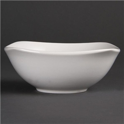 Olympia Whiteware Rounded Square Bowls 180mm (12 Pack)