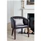 Bolero PU Leather Tub Armchair Dark Brown (Single)
