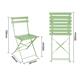Bolero Perth Light Green Pavement Style Steel Folding Chairs (2 pack)