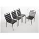 Bolero Amalfi Slatted Steel Side Chairs Grey (4 Pack)