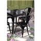 Bolero Bistro Steel Side Chairs Black (4 pack)