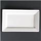Olympia Lumina Wide Rim Rectangular Plates White 257x 155mm (4 pack)