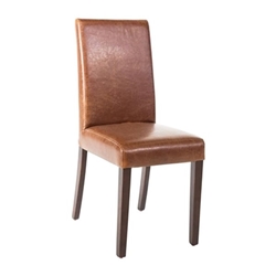 Bolero Faux Leather Dining Chair Antique Tan (2 Pack)