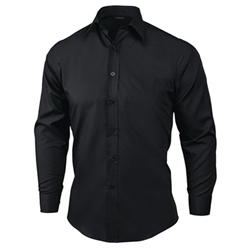 Chef Works Unisex Long Sleeve Dress Shirt Black M
