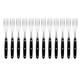 Olympia Steak Forks Black Handle (12 pack)