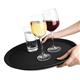 Olympia Kristallon Fibreglass Round Non-Slip Tray Black 406mm