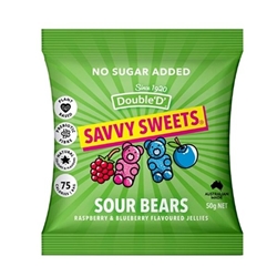 Savvy Sweets Sour Bears 50g (12 Pack)