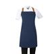 Southside Short Length X-Cross Back Bib Apron Denim Blue with Tan Ties