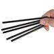 Fiesta Compostable Paper Cocktail Stirrer Straws Black (250 Pack)