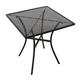 Bolero Black Steel Patterned Square Bistro Table 700mm