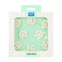 PME White Sugar Roses 32mm (8 Pack)