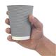 Fiesta Recyclable Coffee Cups Ripple Wall Charcoal 340ml (500 Pack)