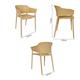 Bolero Lorenzo Cafe Chairs Warm Cream (2 pack)