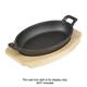 Olympia Hevea Board for Cast Iron Oval Eared Dish 230x135mm for FW818