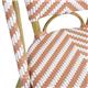 Bolero Parisian Style Rattan Side Chair Coral (2 pack)