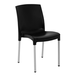 Stacking Bistro Side Chairs Black (4 pack)