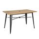 Bolero Complete Outdoor Aluminium Table Light Wood Effect Finish 1200x760mm