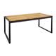 Bolero Acacia Wood and Steel Rectangular Industrial Table 1800mm