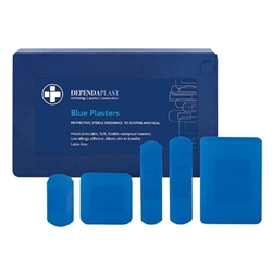 Beaumont Dependaplast Blue Plasters Assorted Sizes (100 Pack)