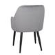Bolero Lia Velvet Effect Chairs Grey (2 Pack)