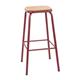 Bolero Cantina High Stools with Wooden Seat Pad Wine Red (4 pack)