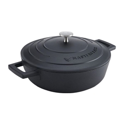 MasterClass Cast Aluminium Shallow Casserole Black 2500ml