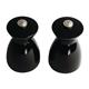 Olympia Salt and Pepper Mill Set Black and Chrome