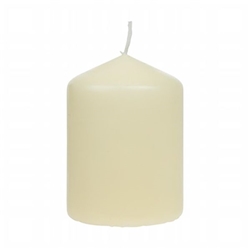 Bolsius Ivory Pillar Short Candles 3" (12 pack)
