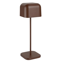 Olympia Lucca Table Lamp Squared Dome Chestnut 300mm
