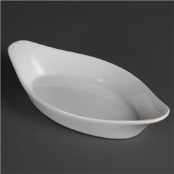 Olympia Whiteware Oval Eared Dishes 262mm (6 pack)