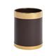 Bolero Waste Paper Bin Brown with Gold Rim 10.2Ltr