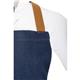 Southside Short Length X-Cross Back Bib Apron Denim Blue with Tan Ties