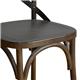 Bolero Wooden Dining Chair with Metal Cross Backrest Walnut Finish (2 pack)