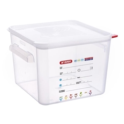 Araven Squared Transparent Polypropylene Container with Lid 12Ltr