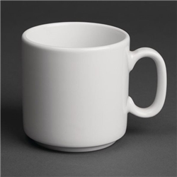 Royal Porcelain Classic White China Mugs 330ml (12 pack)