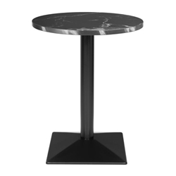 Bolero Complete Table Round Black Stone Effect 600mm
