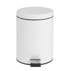 Bolero White Pedal Bin 5Ltr