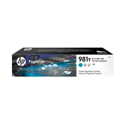 HP 981Y Cyan High Yield Ink Cartridge 183ml for HP PageWide Enterprise Color 556/586 - L0R13A