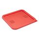 Hygiplas Square Food Storage Container Lid Red Medium