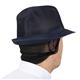 Trilby Hat with Snood Navy Blue L