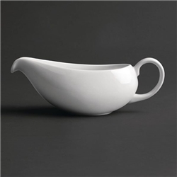 Royal Porcelain Classic White Gravy Boat 380ml (2 pack)