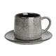 Olympia Mineral Triangular Cappuccino Saucer Grey Stone 150mm (6 pack)