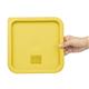 Hygiplas Square Food Storage Container Lid Yellow Medium