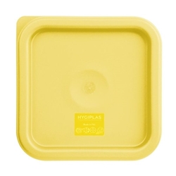 Hygiplas Square Food Storage Container Lid Yellow Small