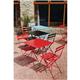 Bolero Perth Red Pavement Style Steel Folding Chairs (Pack 2)