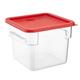 Hygiplas Square Food Storage Container Lid Red Medium