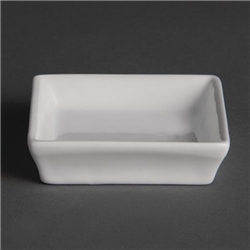 Olympia Flat Square Miniature Dishes 80mm (12 Pack)