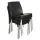 Stacking Bistro Side Chairs Black (4 pack)