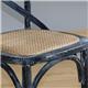 Bolero Wooden Dining Chair with Cross Backrest Black Wash Finish (Box 2)